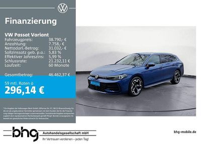 Gebraucht VW Passat R-line 150 PS (110 kW) 2025 Reef blue metallic Kombi
