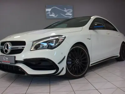 Brugt Mercedes CLA45 AMG AMG 381 HK (280 kW) 2017 Hvid Coupe