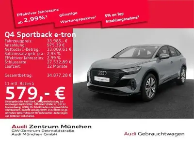 Gebraucht Audi Q4 Sportback e-tron Advanced Plus 150 kW (204 PS) 2023 Grau SUV