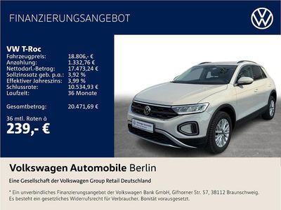 Used VW T-Roc Life 110 HP (80 kW) 2023 Grey SUV