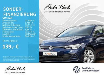 Gebraucht VW Golf VIII Life 110 PS (80 kW) 2022 Blau Kleinwagen