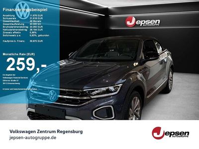 Rauchgrau metallic / schwarz Gebraucht 2025 VW T-Roc Cabriolet Goal Cabrio | 39.870 € (Teuer)