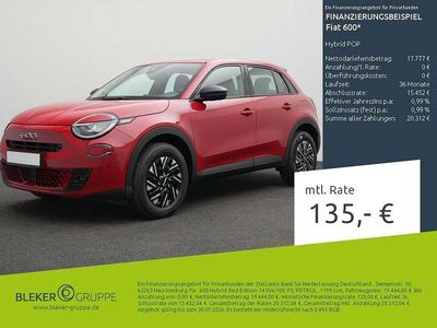 Begagnad Fiat 600 Red 101 HK (74 kW) 2025 Röd SUV