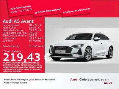 Gebraucht Audi A5 Sport 204 PS (150 kW) 2025 Gletscherweiß metallic Kombi