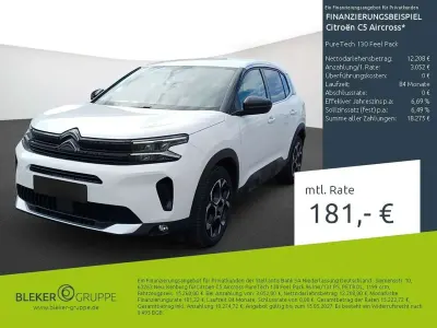 Gebraucht Citroën C5 Aircross Feel 131 PS (96 kW) 2023 Lack weiss banquise/typ aussenverkleidung spiegel flach standard SUV