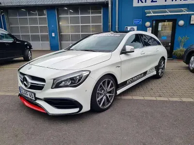 Gebraucht Mercedes CLA45 AMG Shooting Brake AMG 381 PS (280 kW) 2018 Calcitweiss  unilack Kombi