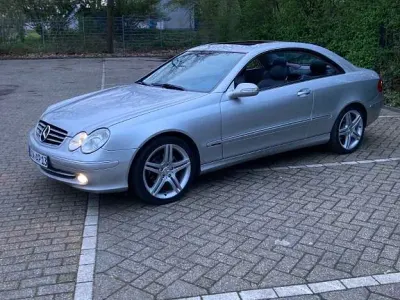 Brugt Mercedes CLK200 Avantgarde 163 HK (119 kW) 2003 Sølv Coupe