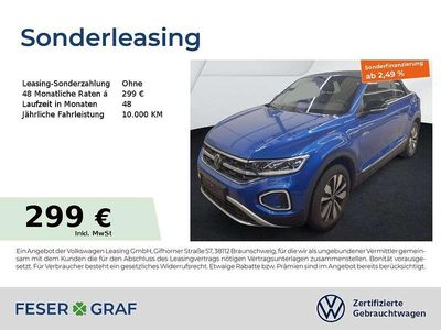 Gebraucht VW T-Roc Cabriolet Goal 116 PS (85 kW) 2025 Ravennablau metallic schwarz Cabrio