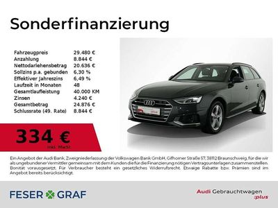 Grau (manhattangrau metallic) Gebraucht 2024 Audi A4 Advanced Kombi | 29.480 € (Guter Preis)