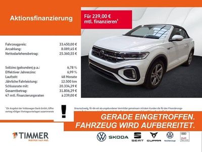 Gebraucht VW T-Roc Cabriolet R-line 150 PS (110 kW) 2025 Pure white schwarz Cabrio