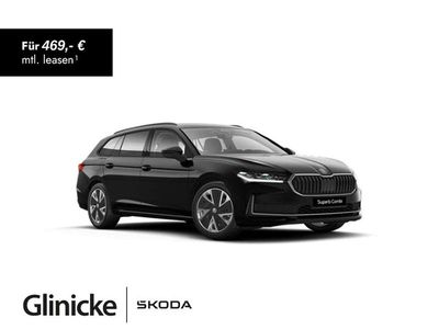 Neu Skoda Superb Selection 150 PS (110 kW) 2026 Ebony schwarz metallic Kombi