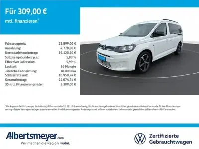 Gebraucht VW Caddy Maxi Life 122 PS (89 kW) 2022 Weiß Van / Kleinbus