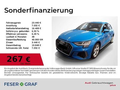 Blau Gebraucht 2022 Audi A3 S-Line Limousine | 23.440 € (Superpreis)