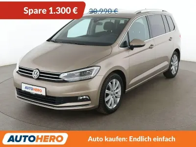 Gebraucht VW Touran Highline 150 PS (110 kW) 2019 Beige Van / Kleinbus