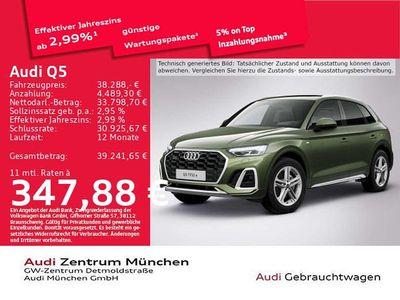 Gebraucht Audi Q5 S-Line 299 PS (219 kW) 2022 Distriktgrün metallic SUV