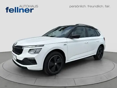 Gebraucht Skoda Kamiq Monte Carlo 116 PS (85 kW) 2024 Candyweiß/blackmagic perleffekt SUV
