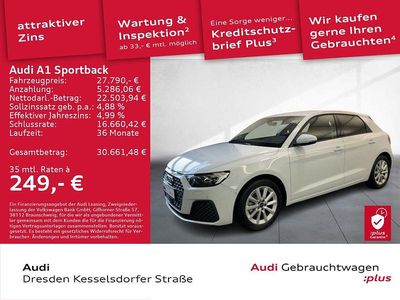 Gebraucht Audi A1 Sportback Ambiente 150 PS (110 kW) 2024 Gletscherweiß metallic Kleinwagen