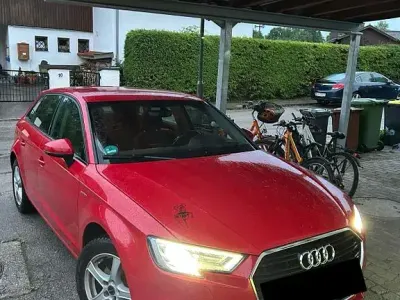 Brugt Audi A3 Ambiente 110 HK (80 kW) 2017 Rød Sedan