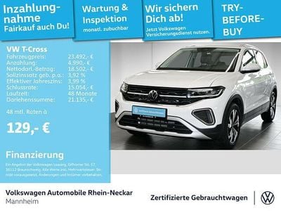 Pure white Gebraucht 2024 VW T-Cross Style SUV | 23.492 € (Guter Preis)