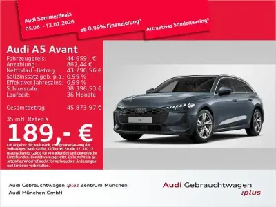 Gebraucht Audi A5 Sport 204 PS (150 kW) 2025 Horizontblau metallic Kombi