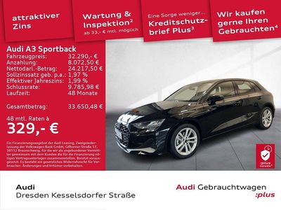 Gebraucht Audi A3 Advanced Plus 150 PS (110 kW) 2025 Mythosschwarz metallic Limousine