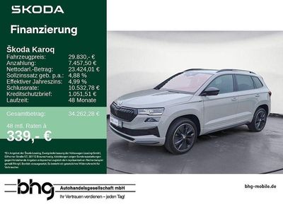 Gebraucht Skoda Karoq SportLine 150 PS (110 kW) 2023 Grau SUV