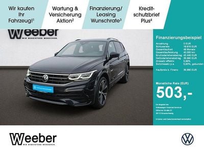Schwarz Gebraucht 2022 VW Tiguan Allspace R-line SUV | 35.990 € (Fairer Preis)