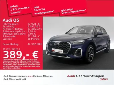 Gebraucht Audi Q5 S-Line 367 PS (269 kW) 2022 Navarrablau metallic SUV