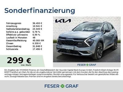 Neu Kia Sportage GT-Line 160 PS (117 kW) 2025 Lunarsilber/schwarz SUV