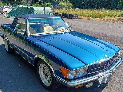 Second-hand Mercedes SL350 200 CP (147 kW) 1973 Albastru Cabrio