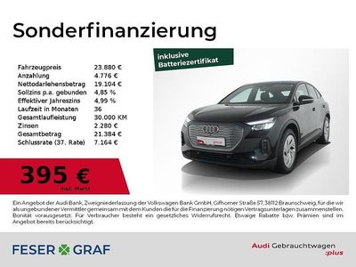 Mythosschwarz metallic Gebraucht 2022 Audi Q4 Sportback e-tron Comfort SUV | 23.880 € (Guter Preis)