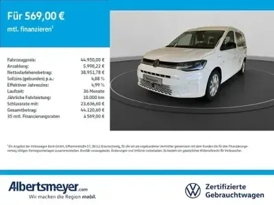 Nuova VW Caddy Maxi Life 150 CV (110 kW) 2025 Bianco Monovolume