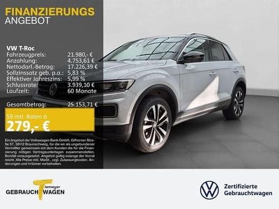 Gebraucht VW T-Roc IQ Drive 150 PS (110 kW) 2020 Silber SUV