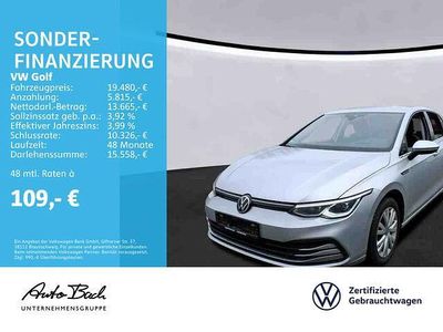 Gebraucht VW Golf VIII Style 131 PS (96 kW) 2020 Silber (reflexsilber metallic) Limousine