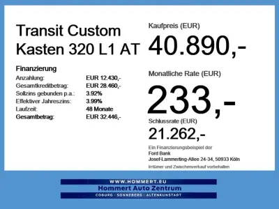 Neu Ford Transit Custom 170 PS (125 kW) 2026 Frost weiß Van / Kleinbus