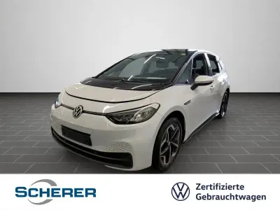 Gebraucht VW ID.3 Pure 110 kW (150 PS) 2021 Gletscherweiß metallic schwarz Kleinwagen