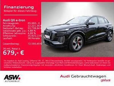 Gebraucht Audi Q6 e-tron S-Line 284 kW (387 PS) 2025 Schwarz (mythosschwarz metallic) SUV