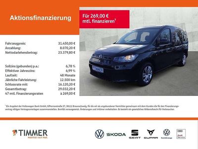 Gebraucht VW Caddy Life 102 PS (75 kW) 2024 Deep black perleffekt Van / Kleinbus