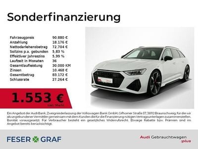 Gebraucht Audi RS6 Ambiente 600 PS (441 kW) 2022 Gletscherweiß metallic Kombi