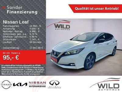 Pearl white/black m Gebraucht 2019 Nissan Leaf 360º Kleinwagen | 14.990 € (Etwas zu teuer)