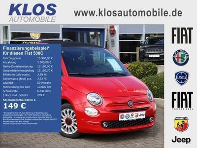 gebraucht Fiat 500C 1.0 GSE HYBRID RED 70PS BEATS PDC NAVI KLIMAAUTOMATIK