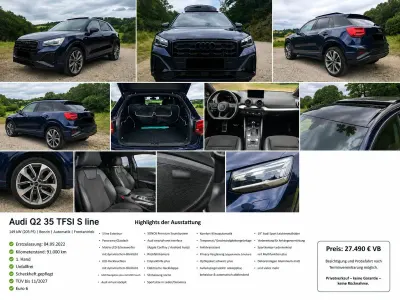 Gebraucht Audi Q2 S-Line 150 PS (110 kW) 2022 Blau SUV