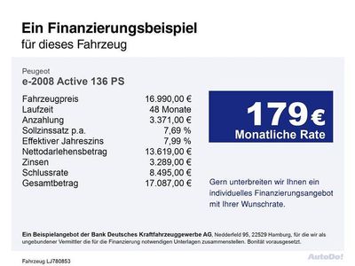 Gebraucht Peugeot e-2008 Active 100 kW (136 PS) 2020 Weiß SUV