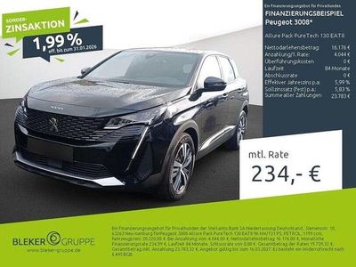 Gebraucht Peugeot 3008 Allure 131 PS (96 kW) 2023 Schwarz SUV