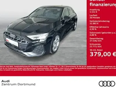 Brugt Audi A3 S-Line 150 HK (110 kW) 2025 Sort Sedan