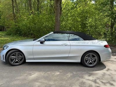 Brugt Mercedes C200 AMG line 184 HK (135 kW) 2019 Sølv Cabriolet