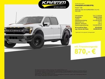 Neu Ford F-150 Raptor 457 PS (336 kW) 2026 Weiß Pickup