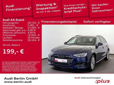 Blau Gebraucht 2022 Audi A4 Advanced Kombi | 35.400 € (Teuer)