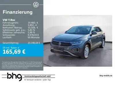 Brugt VW T-Roc Basis 110 HK (80 kW) 2022 Grå SUV