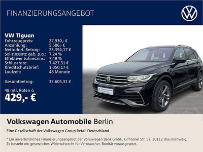 Gebraucht VW Tiguan R-line 200 PS (147 kW) 2021 Schwarz SUV